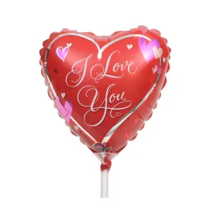 I Love You Balloon On Stick,realistic flower bouquet 