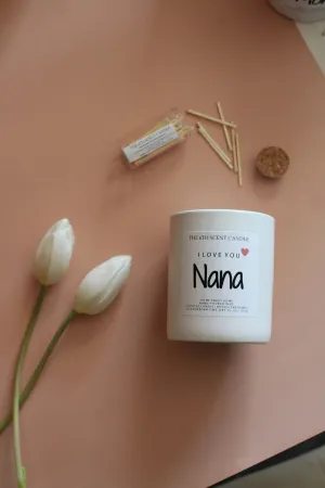 I LOVE YOU NANA SOY CANDLE,faux bloom stem 