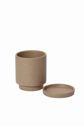 Imogen Pot and Saucer Tan,indoor flower container