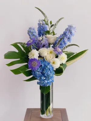 Indigo Mirage,realistic flower bouquet 
