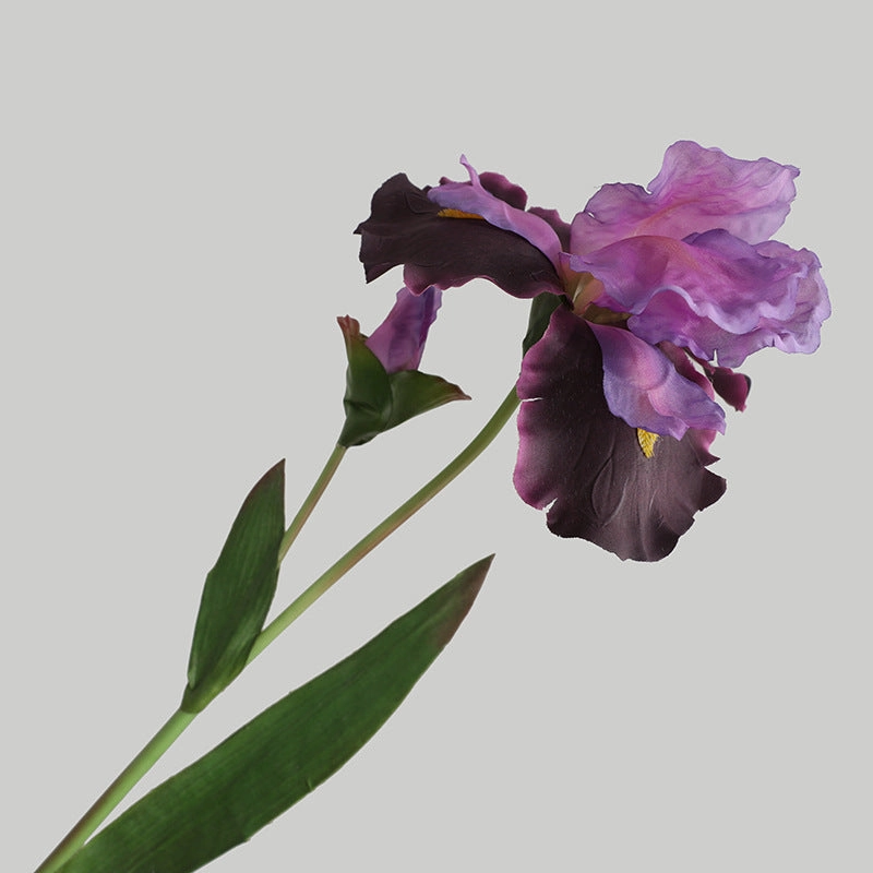 Iris 78cm Burgundy Artificial Silk Flower IRIS005,dried artificial flower