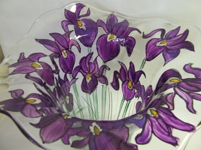 Iris fluted vase,classic table vase