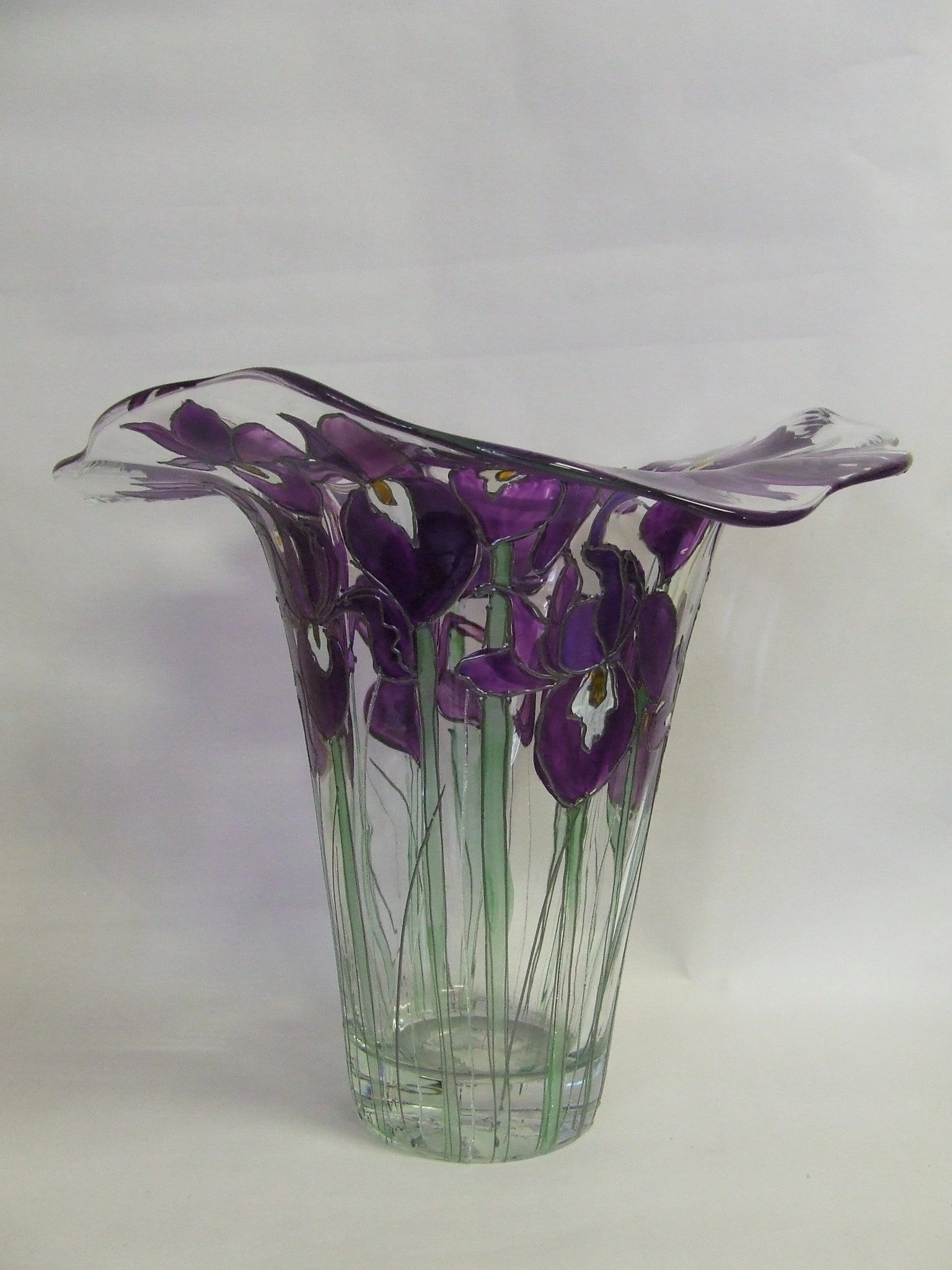 Iris fluted vase
