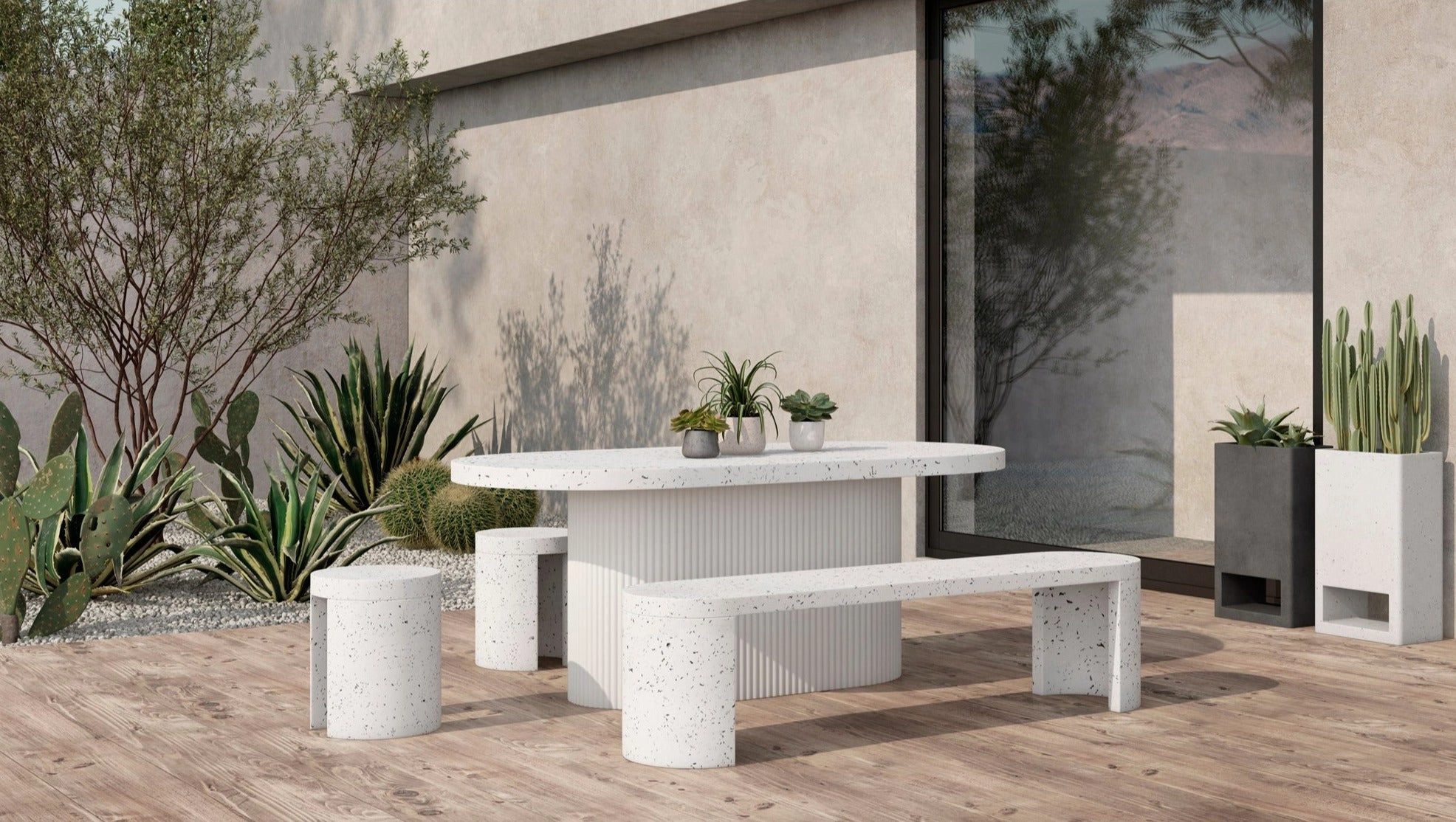 Ivory Terrazzo Modular Planter