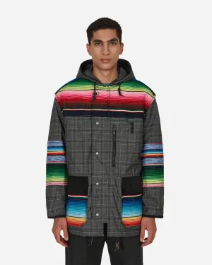 Jay Kay Jacke mit Streifen und Karomuster in Grau