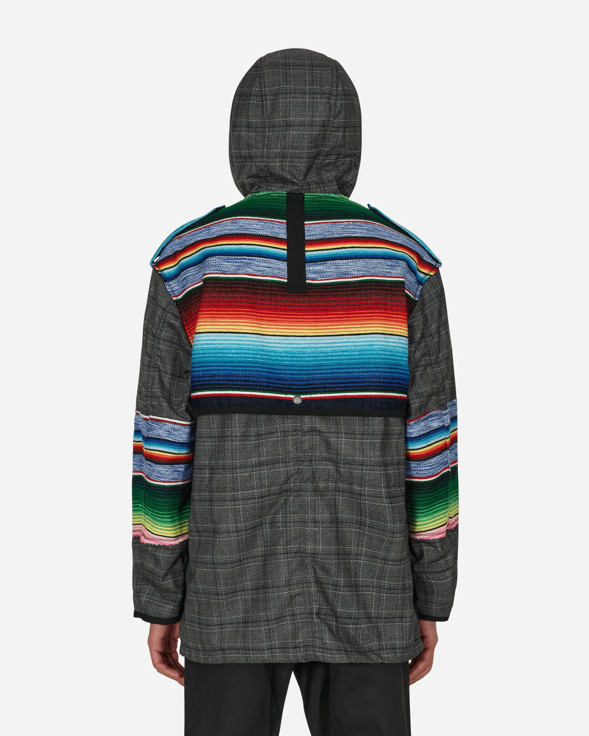 Jay Kay Jacke mit Streifen und Karomuster in Grau