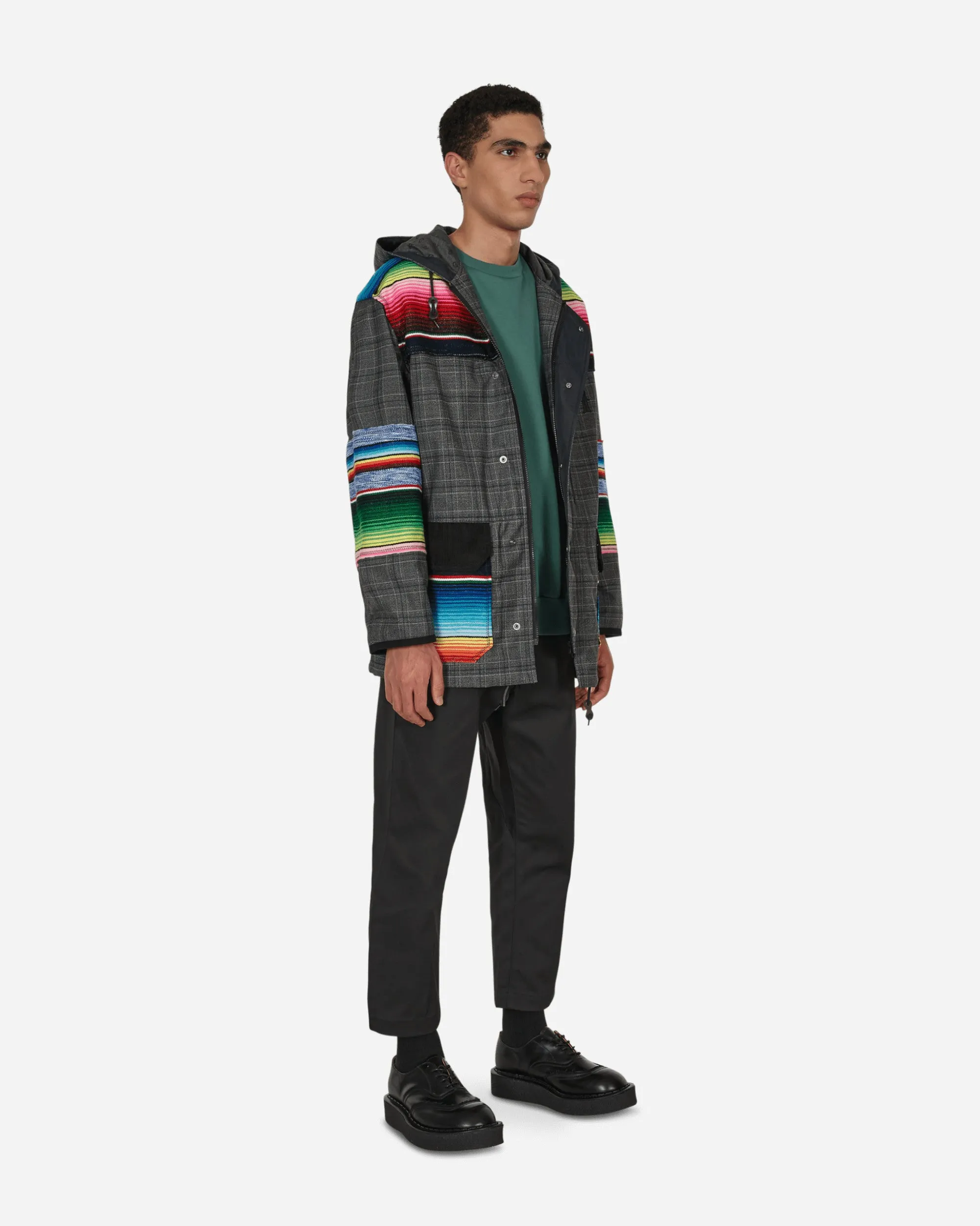 Jay Kay Jacke mit Streifen und Karomuster in Grau