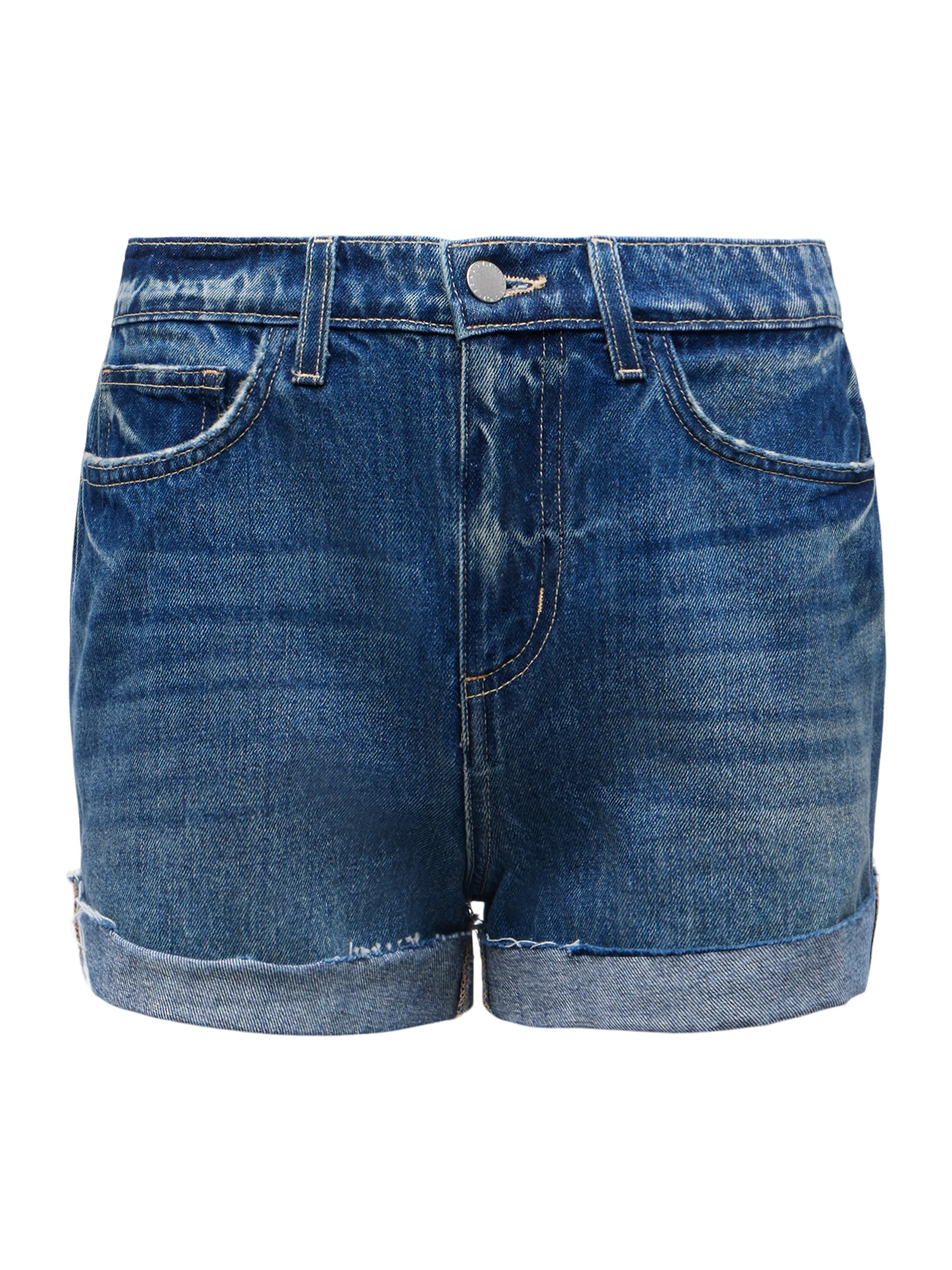 Jazzy Manschetten-Denim-Shorts