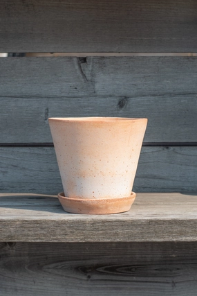 Julie Pot & Saucer rosa 6.7,indoor flower container