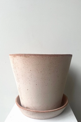 Julie Pot & Saucer rosa 9.8",indoor flower container