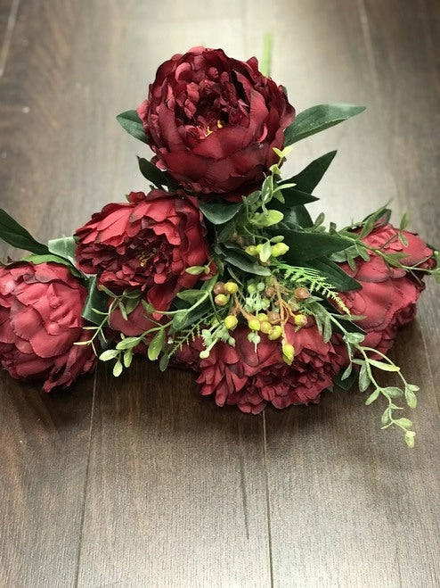 Jumbo Closed 6 5 Head Peony Bunch (Champange)-JUM1-4