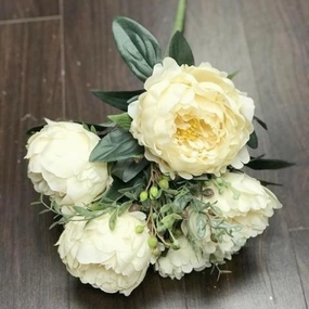 Jumbo Closed 6 5 Head Peony Bunch (Champange)-JUM1-4 artificial flower bouquet  