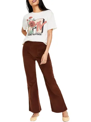 Damen High-Right Rippenweite Hosen für Juniors