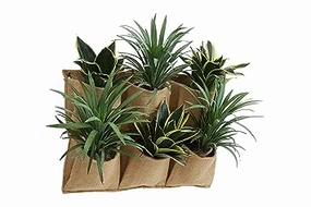 Jute 6 Pocket Horizontal Hanging Planter,hanging suspension frame
