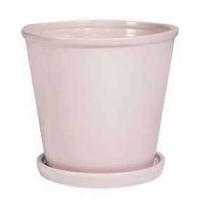 Kaba pot with saucer Blush,terracotta plant pot