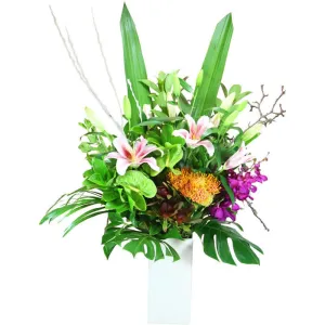 Kandinsky,realistic flower bouquet 