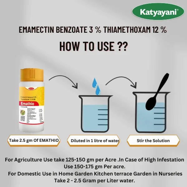 KATYAYANI EMATHIO | EMAMECTIN BENZOATE 3%   THIAMETHOXAM 12% WG | CHEMICAL INSECTICIDE