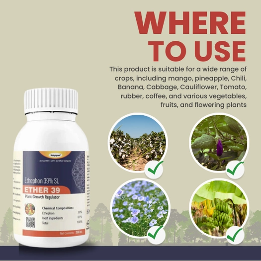 KATYAYANI ETHER 39 (Ethephon 39% SL) | Plant Growth Regulator