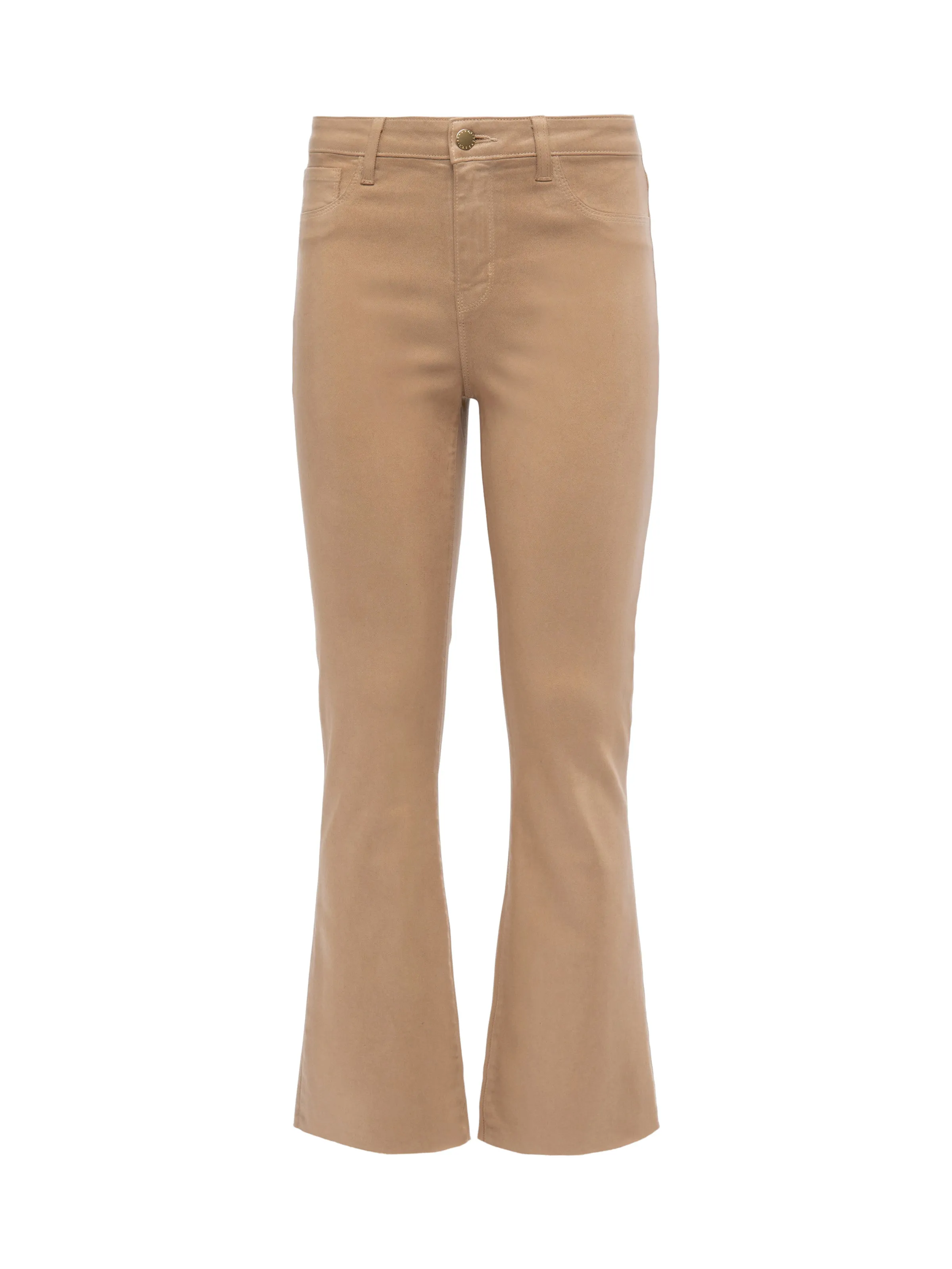 Kendra Coated Cropped Flare Jeans