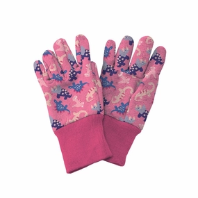 Kids Gardening Gloves Dinosaur Pink,garden field mower