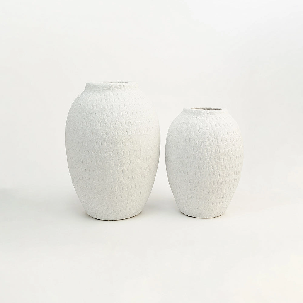 Kinks Terracotta Vase Set of 2