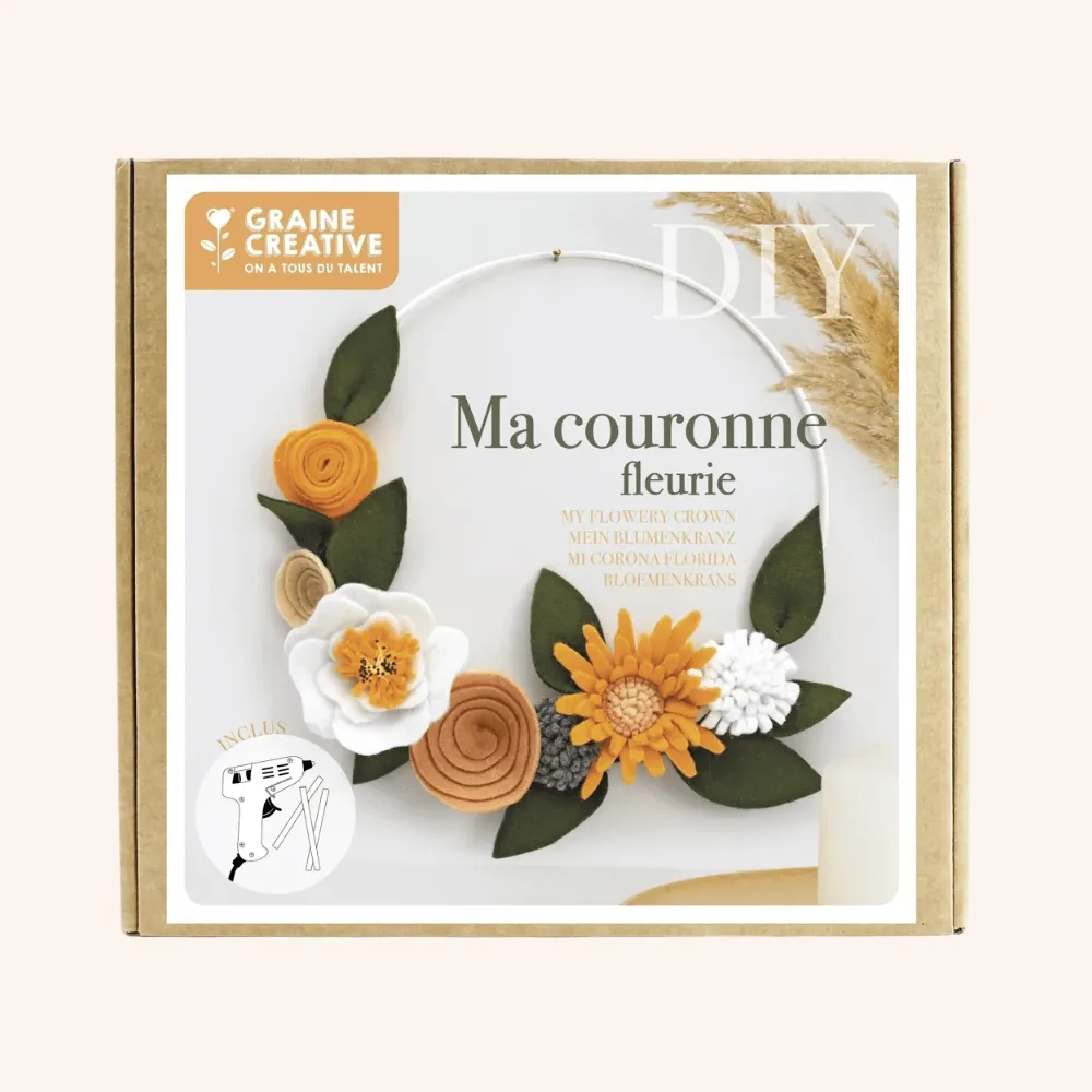 Kit DIY ma couronne fleurie en papier,artificial single flower