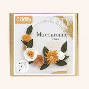 Kit DIY ma couronne fleurie en papier,artificial single flower