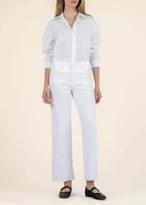 Kut From the Kloth Charlotte High-Waist Fab Ab Weite Bein-Hochkrempel Jeans