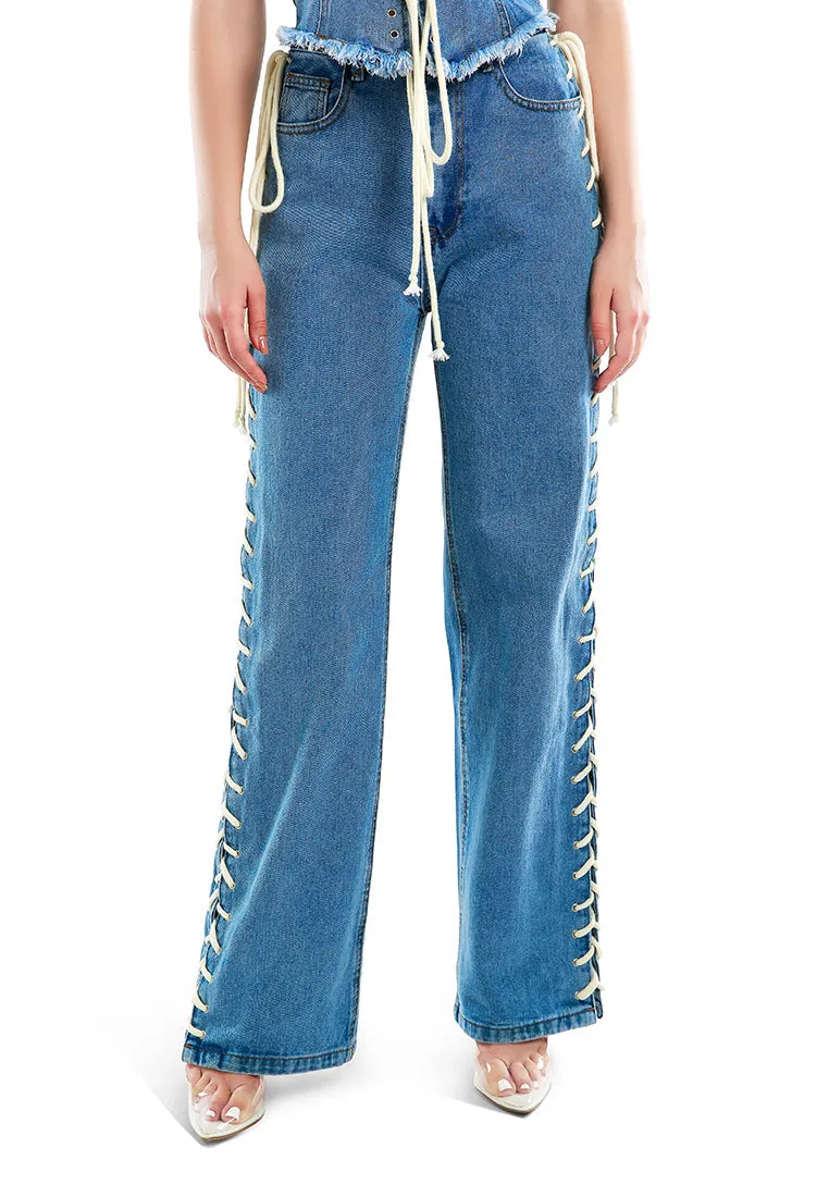 Schnürjeanshose