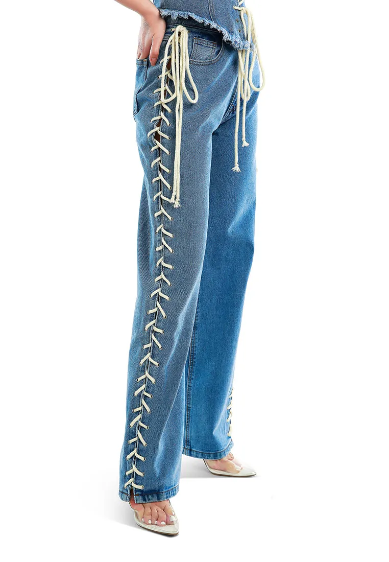 Schnürjeanshose