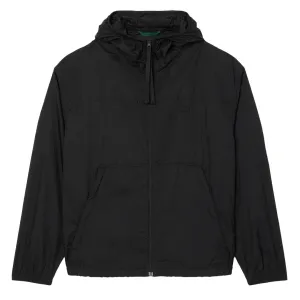 Lacoste wasserabweisende zusammenfaltbare Nylonjacke Schwarz
