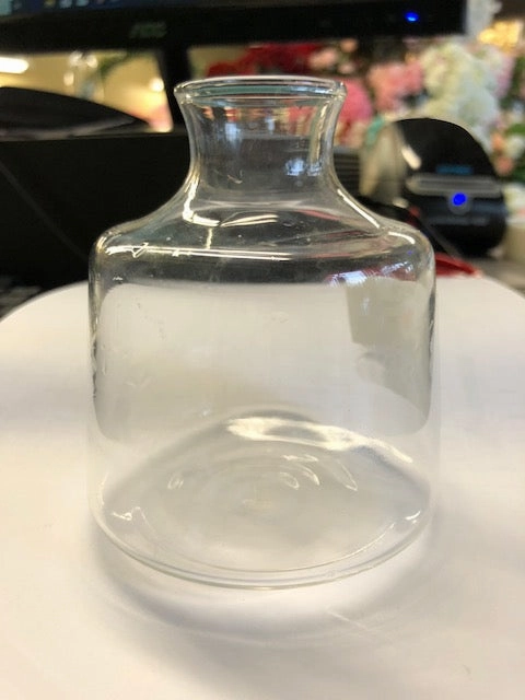 Lampwork Small bud Glass Vase 4" tall Round XDG274,aesthetic flower vase