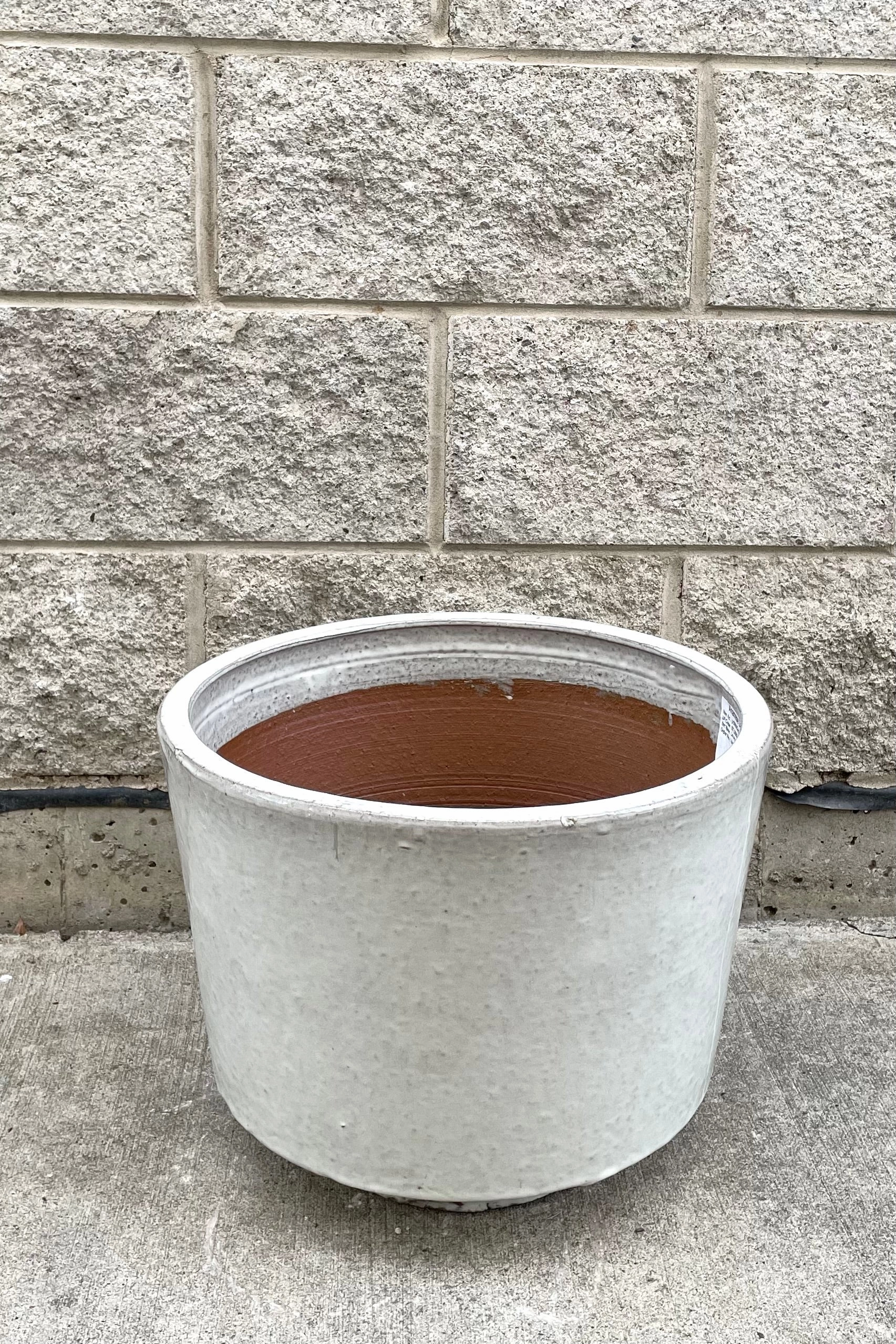 Lara Oyster White Planter Medium,indoor flower container