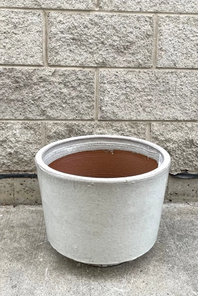 Lara Oyster White Planter Medium,indoor flower container