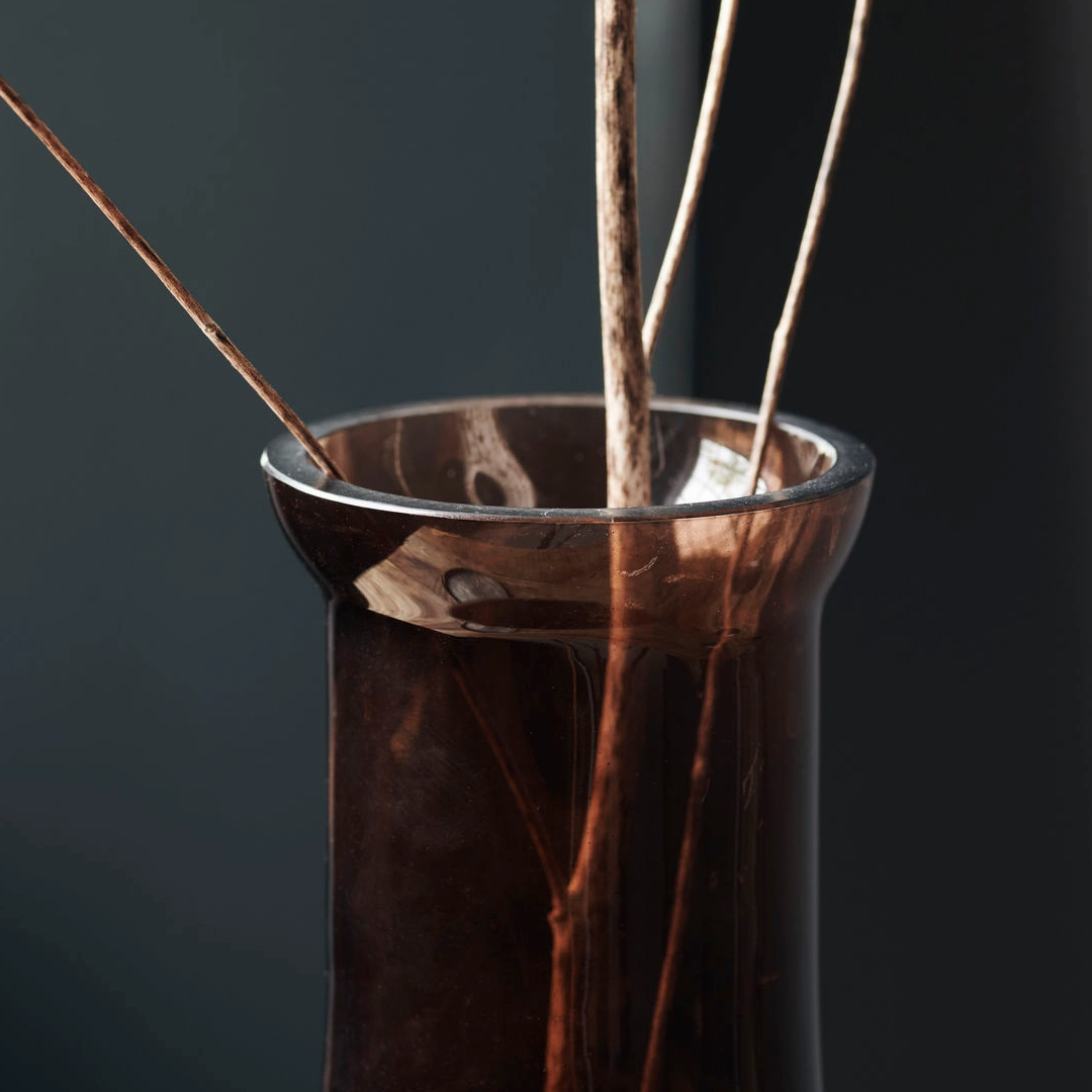 Large Brown Glass Bottle Vase 51cm