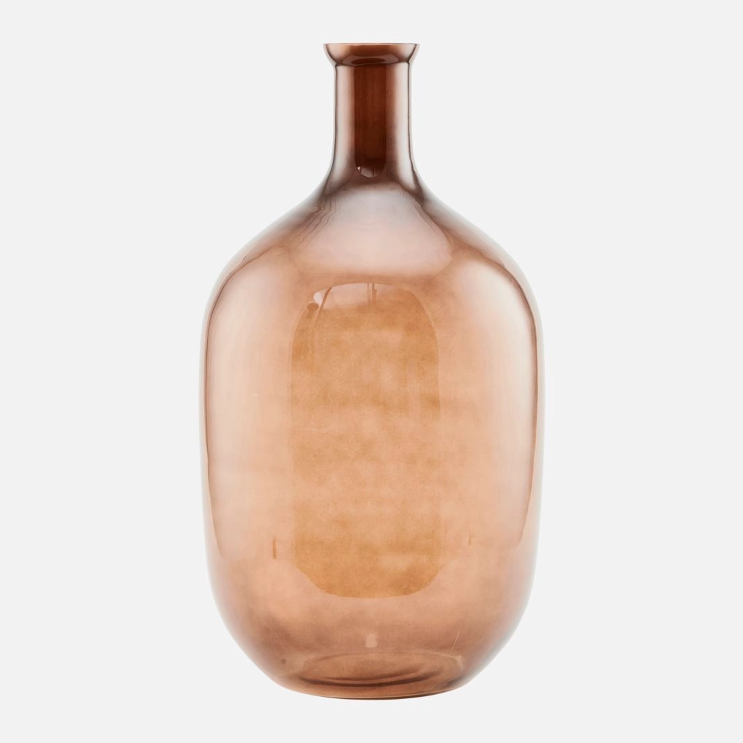 Large Brown Glass Bottle Vase 51cm
