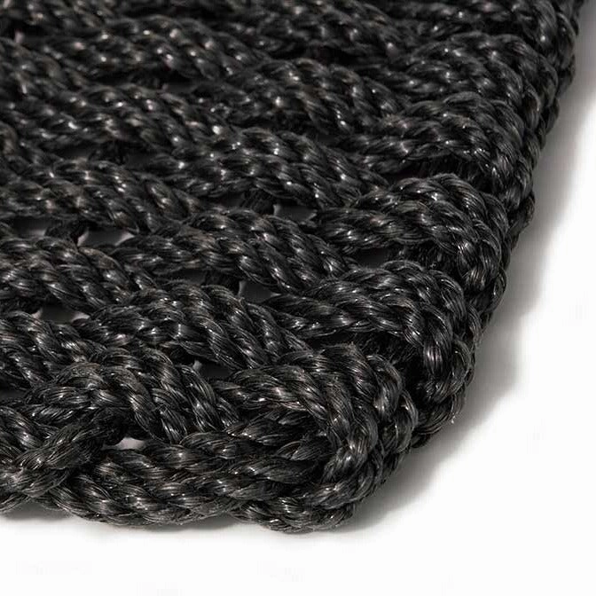 Large Charcoal Braided Rope Doormat
