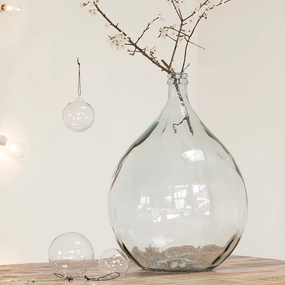 Large Clear Glass Floor Bottle Vase 56cm,hand-painted ceramic vase