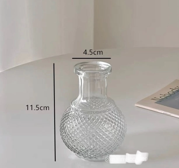 Large Crystal vintage Bud vase 7.8 H wedding centerpiece