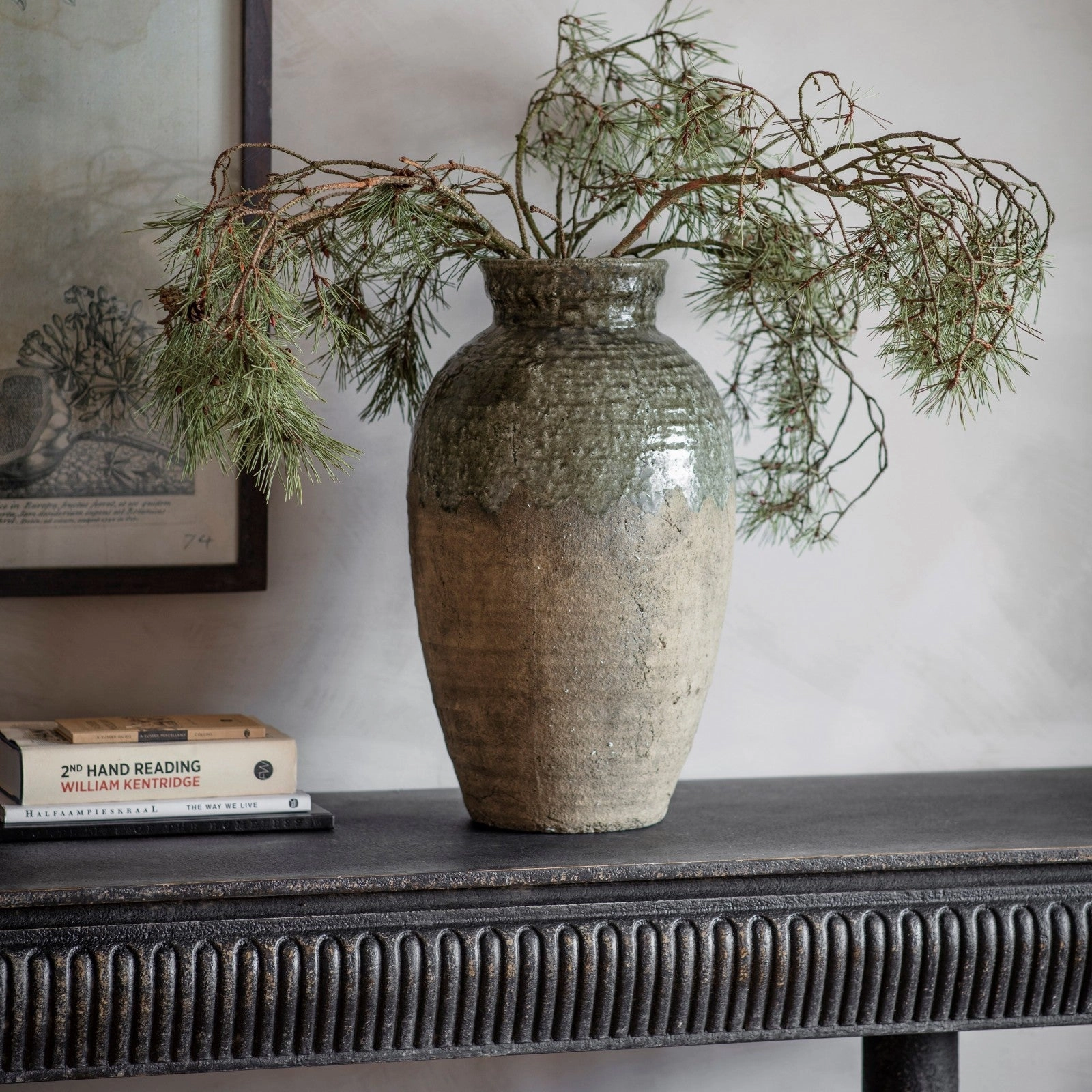 Large Ombre Pot 57cm,hand-painted ceramic vase