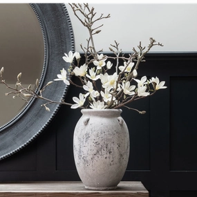 Large Stone Urn with Handles,hand-painted ceramic vase