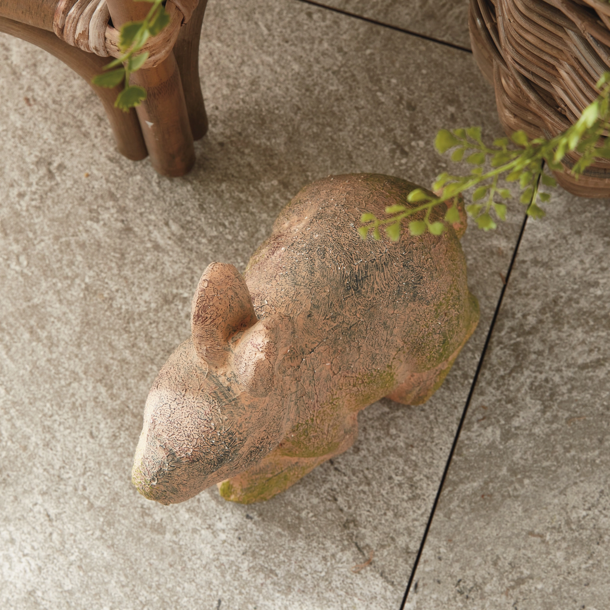 Large Weathered Garden Rabbit
