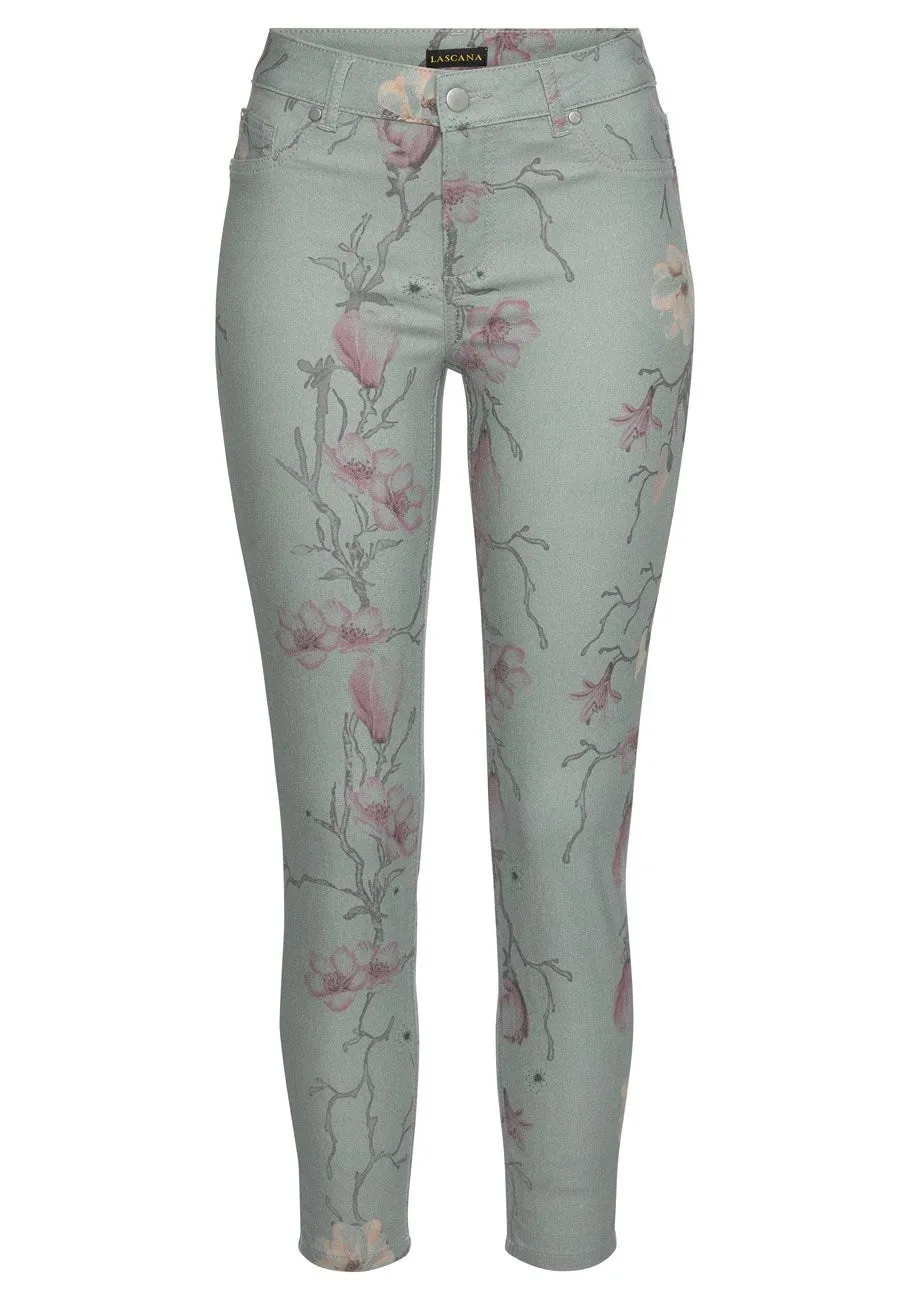 LASCANA Damen Jeggings mit Multi-Print