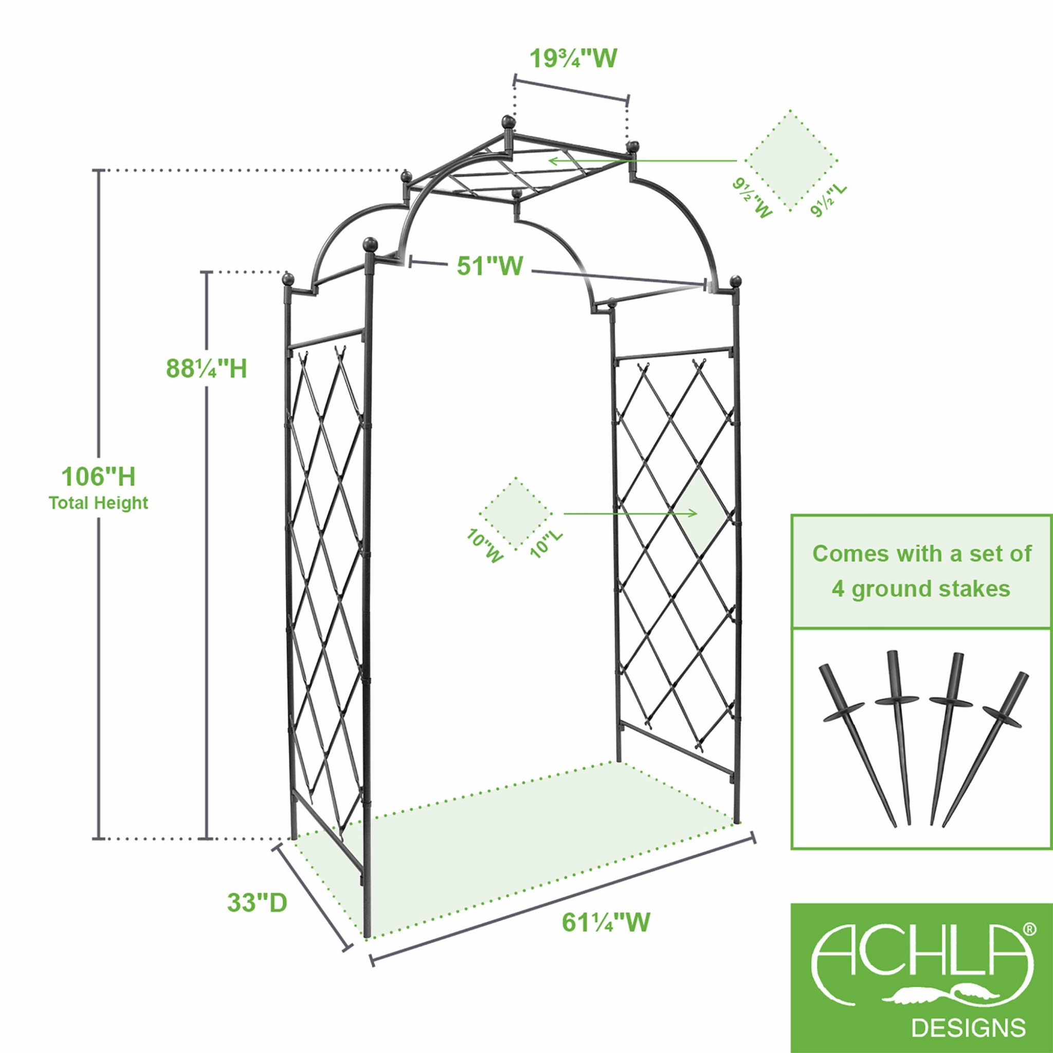 Lattice Garden Tunnel Arbor