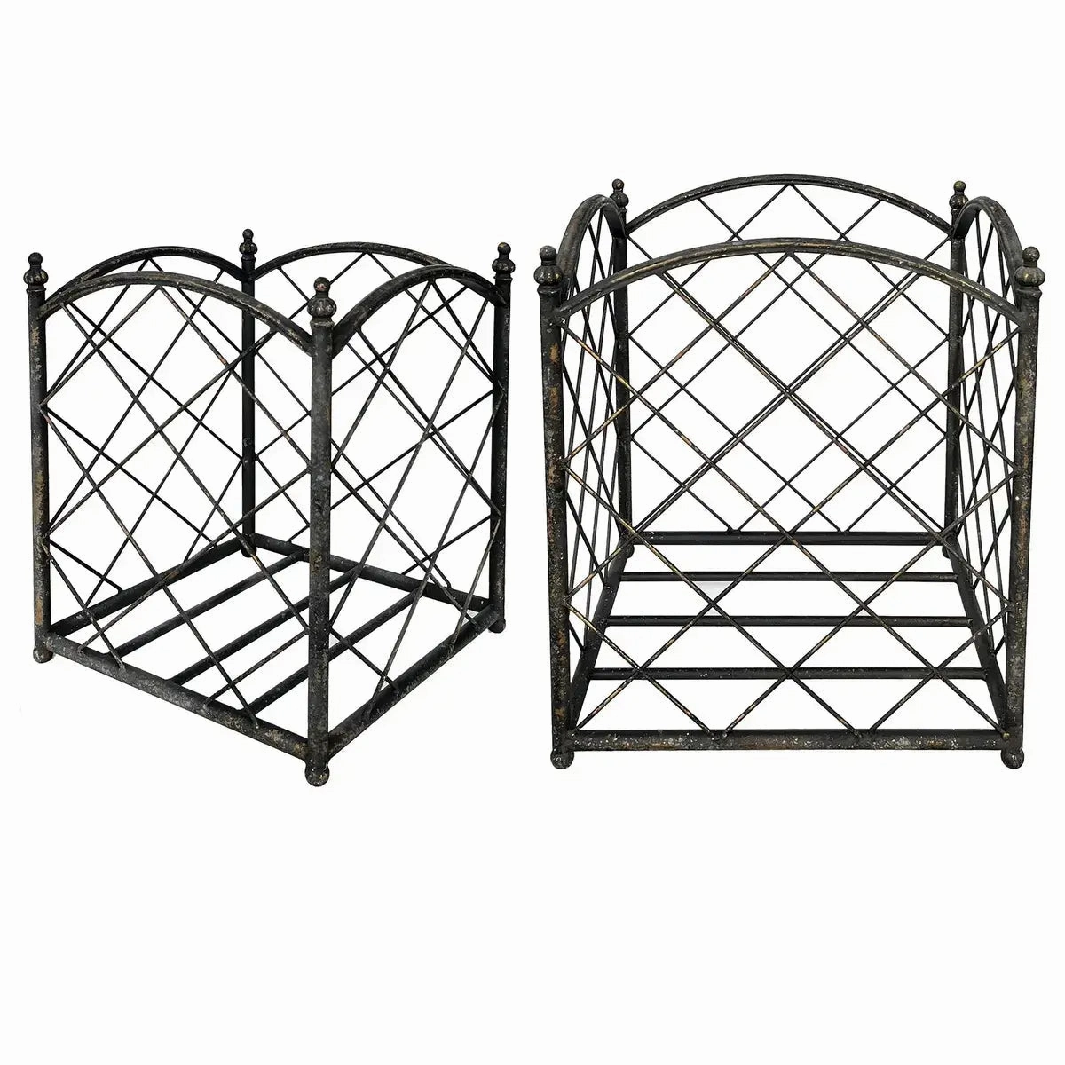 Lattice Work Metal Box Plant Keeper Set