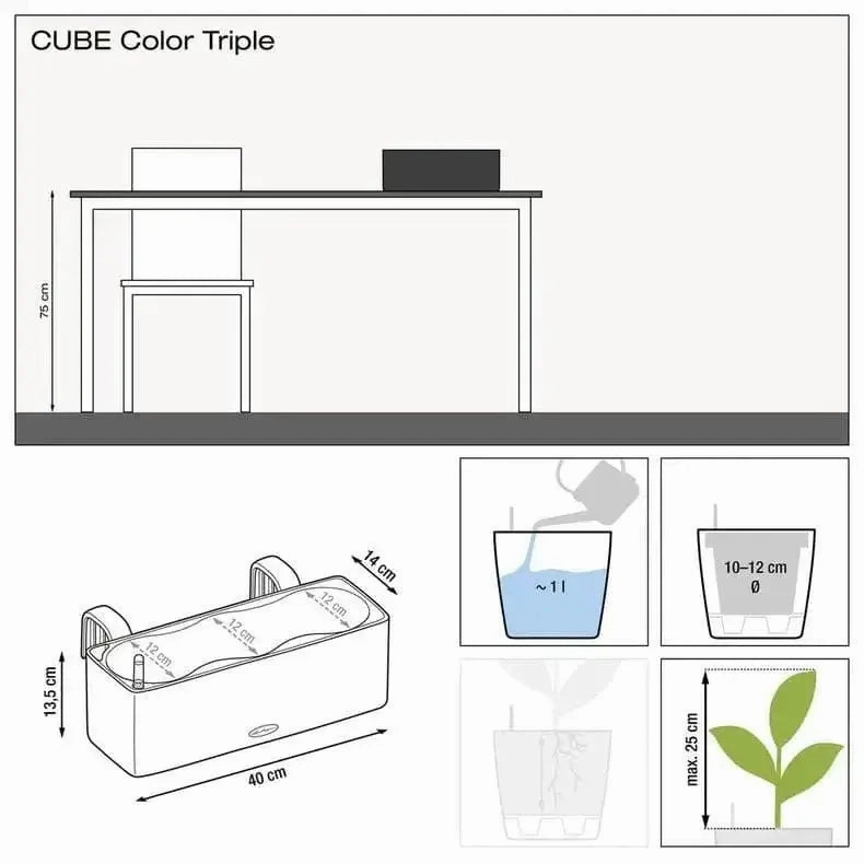 Lechuza PURO CUBE Color Triple