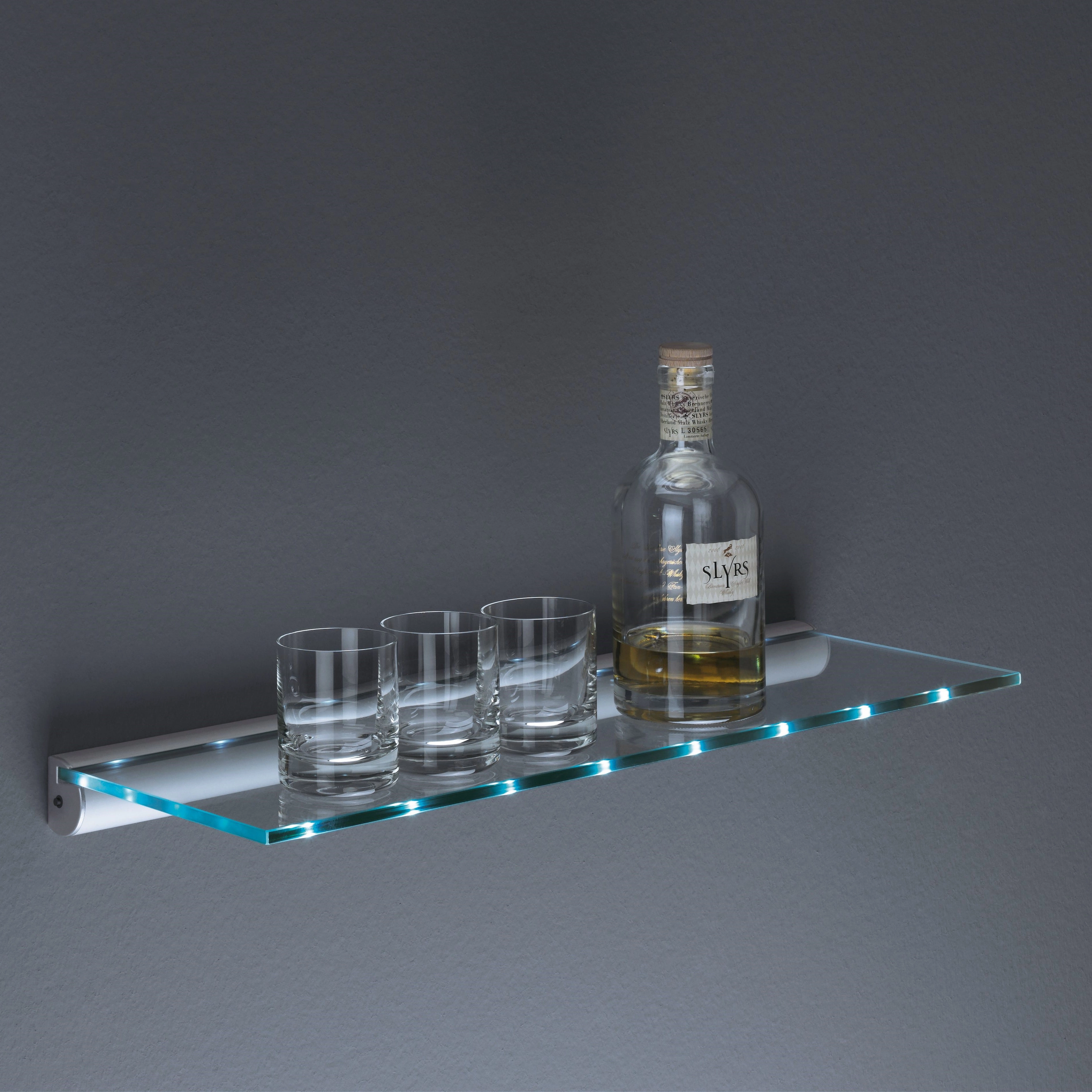 LED Rail Glass Shelf Bracket