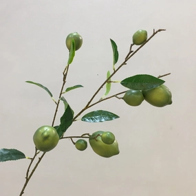 Lemon Artificial Silk Flower Fruit Spray Green LEMON002,dried artificial flower