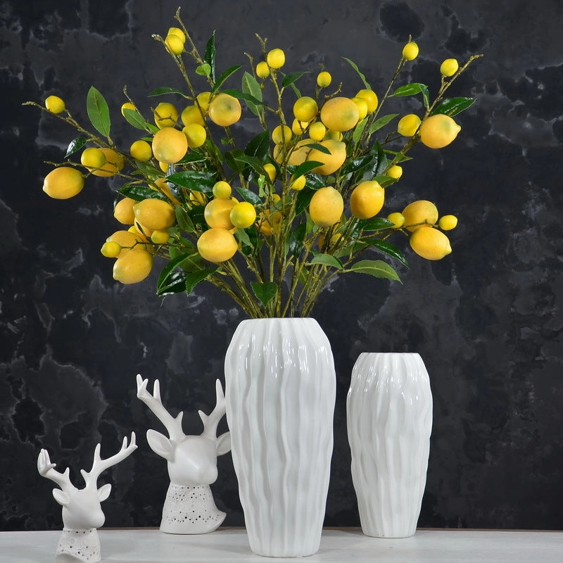 Lemon Artificial Silk Flower Fruit Spray yellow LEMON001