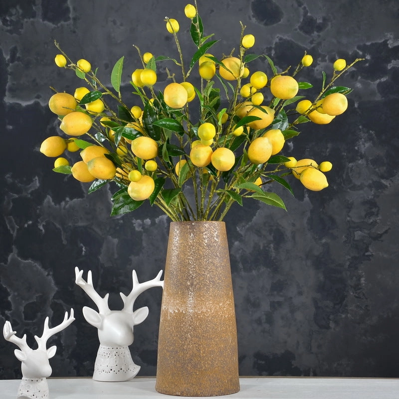 Lemon Artificial Silk Flower Fruit Spray yellow LEMON001